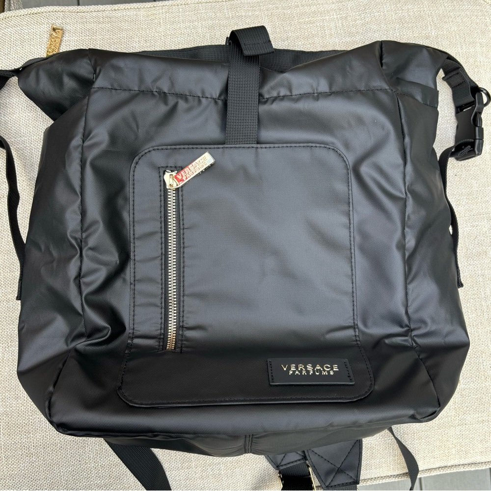 Versace Parfumes black Rider Backpack knapsack fenti - Picture 4 of 11